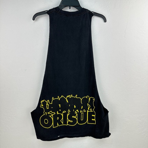 Orisue‎ Muscle Tee Mens M Black Yellow 100% Cotton The Party Crashers Graphic - Picture 2 of 9